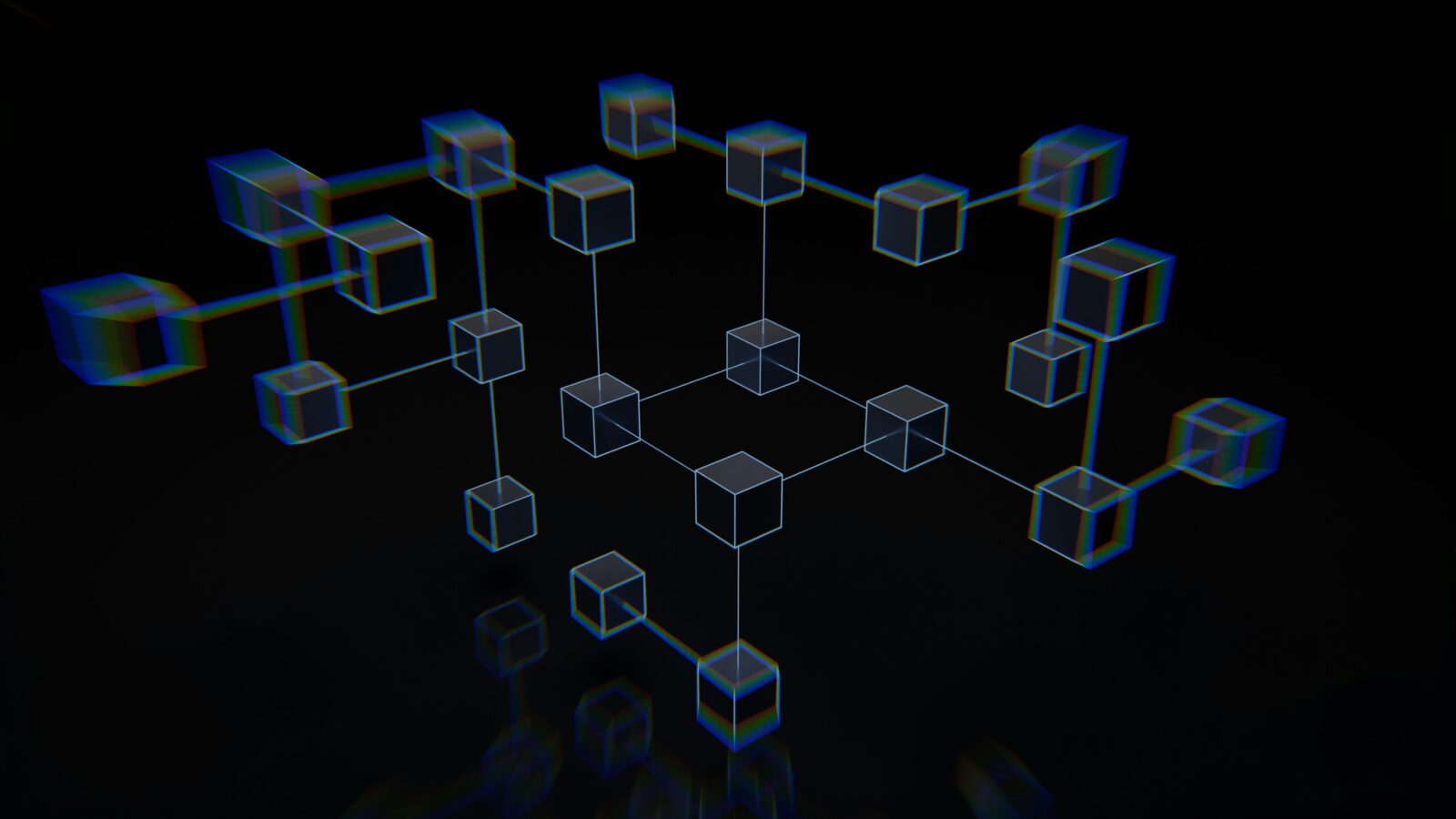 cubes connected by lines
